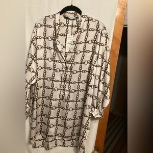 Zara High low blouse Sz L NWT
